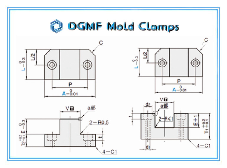 DGMF Mold Clamps Co., Ltd - 0° Positioning Block Set TBT LM Tapered Lock Drawing