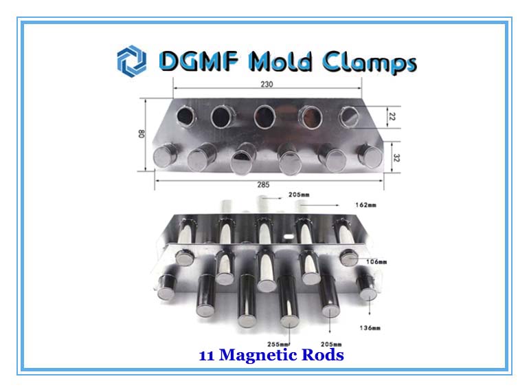 DGMF Mold Clamps Co., Ltd - 11 Magnetic Rods Magnetic Grate Separator for Hopper Dyrer Size