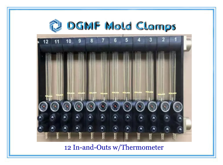 DGMF Mold Clamps Co., Ltd - 12 In-and-Outs With A Thermometer 30L Water Flow Regulator