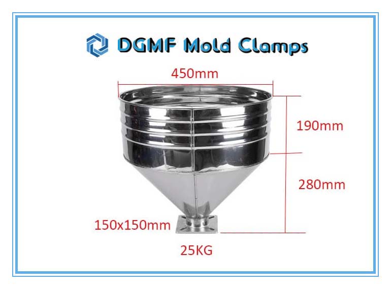 DGMF Mold Clamps Co., Ltd - 25KG Plastic Feeder Hopper Mechanical Material Hopper For Injection Molding Machine