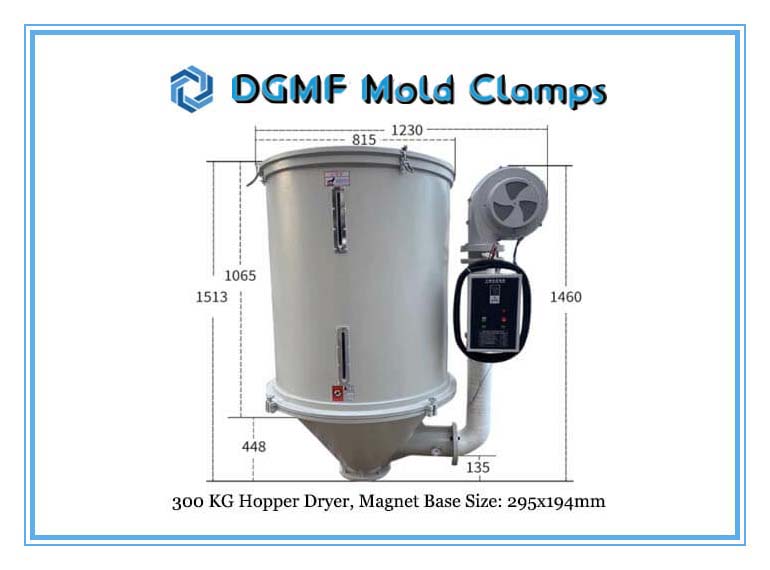 DGMF Mold Clamps Co., Ltd - 300 KG Standard Hopper Dryer Injection Molding Size