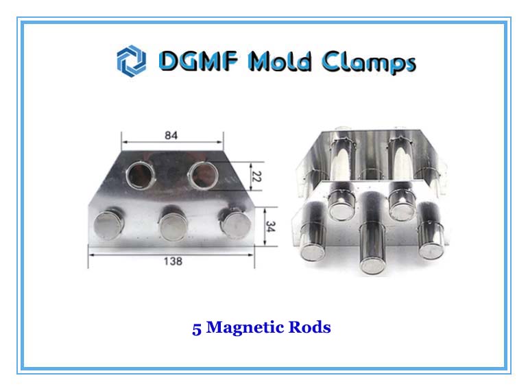 DGMF Mold Clamps Co., Ltd - 5 Magnetic Rods Magnetic Grate Separator for Hopper Dyrer Size