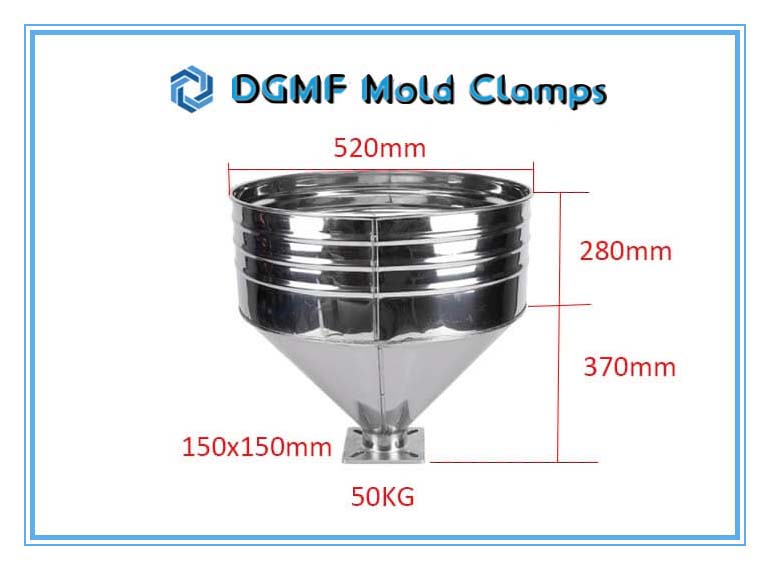 DGMF Mold Clamps Co., Ltd - 50KG Plastic Feeding Hopper Material Hopper For Injection Molding Machine