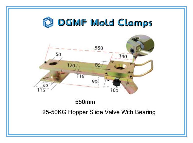 DGMF Mold Clamps Co., Ltd - 550mm 20-50KG Hopper Slide Gate Valve With Bearings