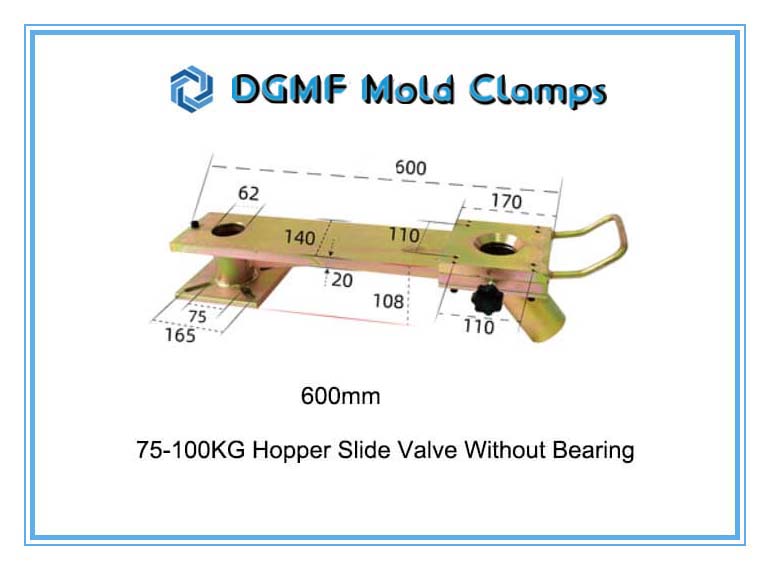 DGMF Mold Clamps Co., Ltd - 600mm 75-100KG Hand Slide Gate Valve With No Bearing