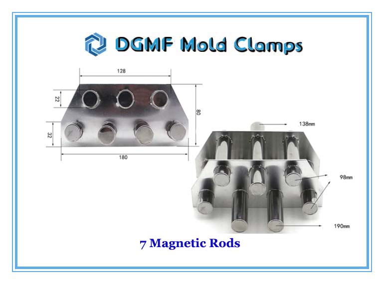 DGMF Mold Clamps Co., Ltd - 7 Magnetic Rods Magnetic Grate Separator for Hopper Dyrer Size