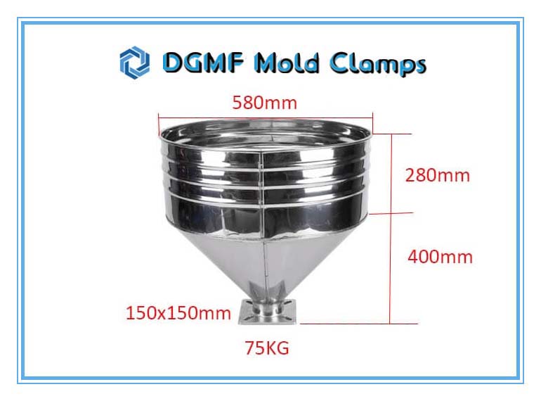 DGMF Mold Clamps Co., Ltd - 75KG Plastic Injection Molding Machine Feed Hopper Material Hopper