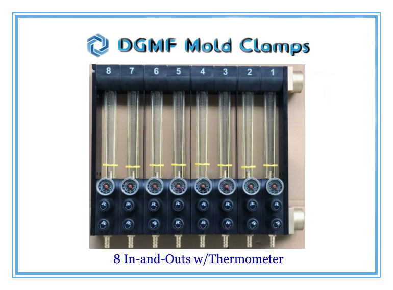 DGMF Mold Clamps Co., Ltd - 8 In-and-Outs With A Thermometer 30L Water Flow Regulator