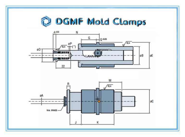 DGMF Mold Clamps Co., Ltd - AE Accelerated Ejector Series Drawing