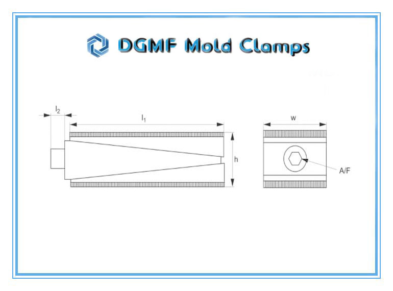 DGMF Mold Clamps Co., Ltd - Anti-vibration Wedge Mount Drawing