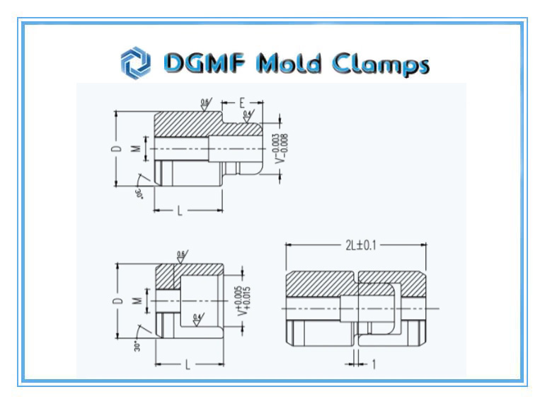 DGMF Mold Clamps Co., Ltd - B1-Type Straight Tapered Interlock Drawing