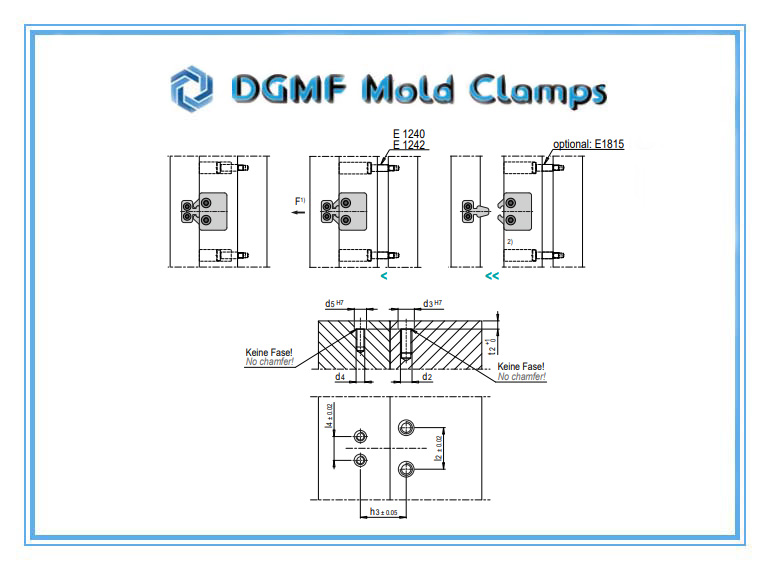 DGMF Mold Clamps Co., Ltd - E 1809 Claw Puller Mold Making Latch Device Installation