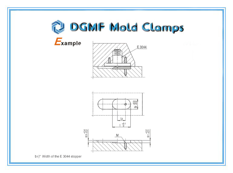 DGMF Mold Clamps Co., Ltd - E3045 Slide Stopper Unit With Retainer Plate Installation