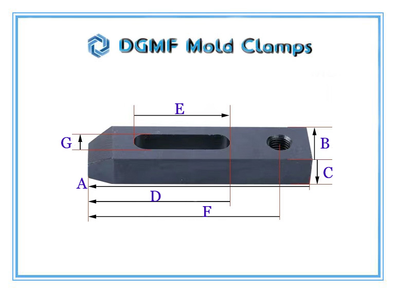 DGMF Mold Clamps Co., Ltd - Forged Tapped End Plain Clamp Drawing