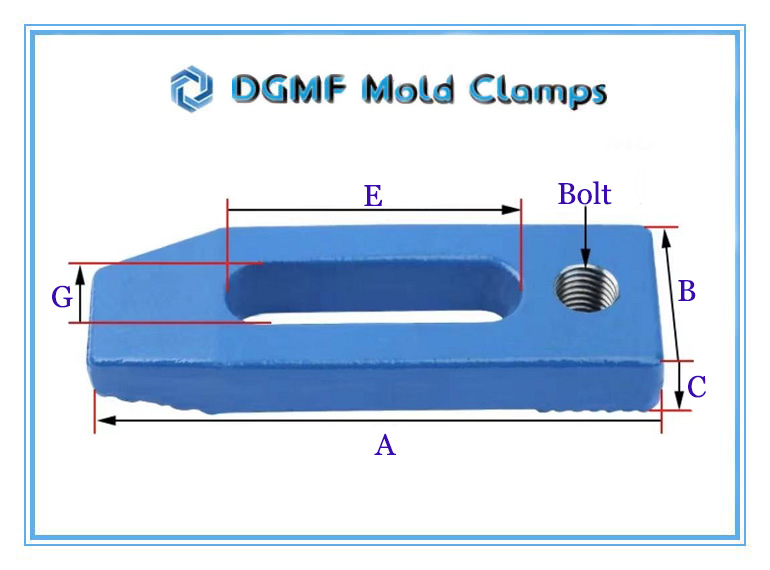 DGMF Mold Clamps Co., Ltd - Hardened Tapped-End Mold Clamp Drawing