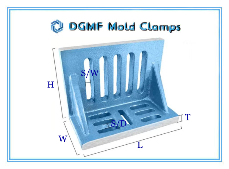 DGMF Mold Clamps Co., Ltd - Heavy-duty Slotted Webbed Angle Plate Drawing