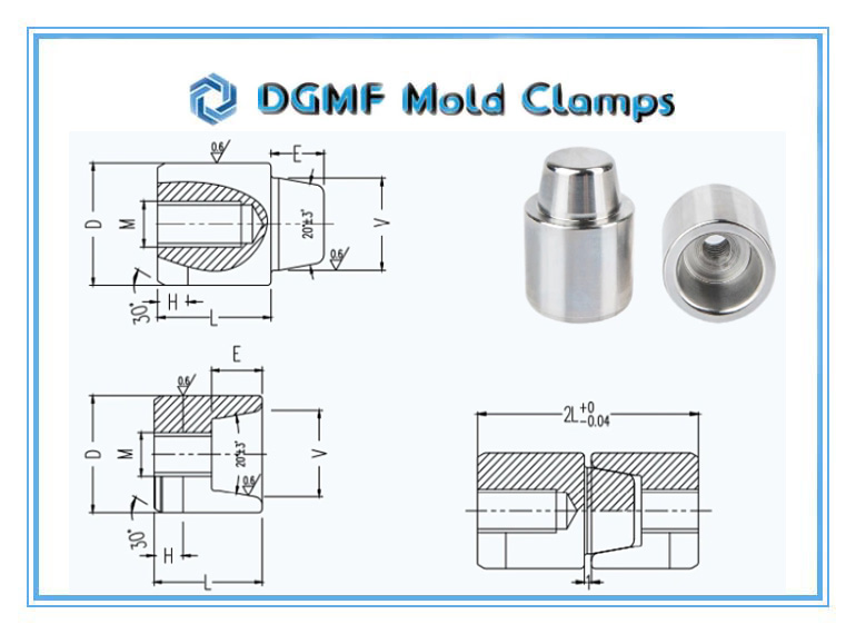 DGMF Mold Clamps Co., Ltd - High-Precision A2-Type Tapered Interlock (Round) Drawing