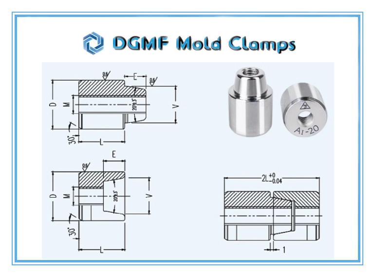 DGMF Mold Clamps Co., Ltd - High-precision A1 Round Tapered Interlock Drawing