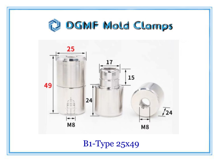 DGMF Mold Clamps Co., Ltd - High-precision Round Tapered Interlock B1-25x49 Size