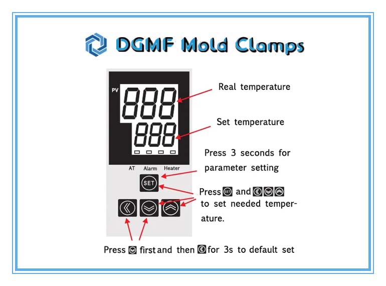 DGMF Mold Clamps Co., Ltd - Hopper Dryer Control Panel Display