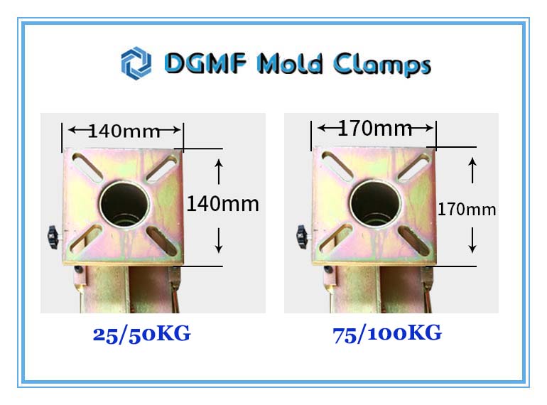 DGMF Mold Clamps Co., Ltd - Hopper Slide Valve Stands Sizes