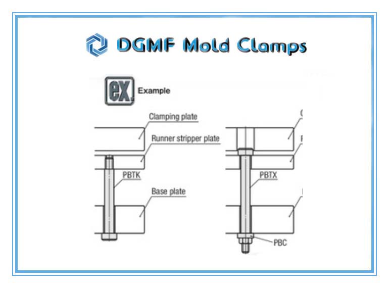 DGMF Mold Clamps Co., Ltd - Male Thread Puller Bolts for Three-Plate Mold Installation