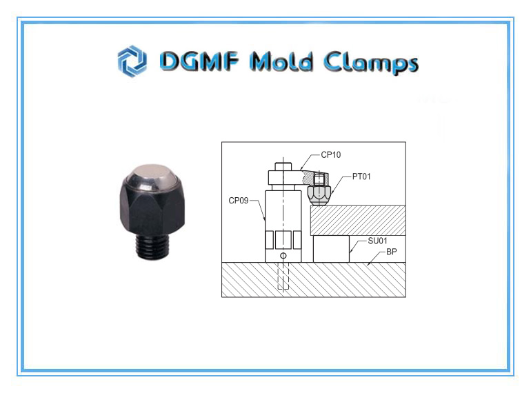 DGMF Mold Clamps Co., Ltd - PT01 Smooth Ball End Bolt Installation