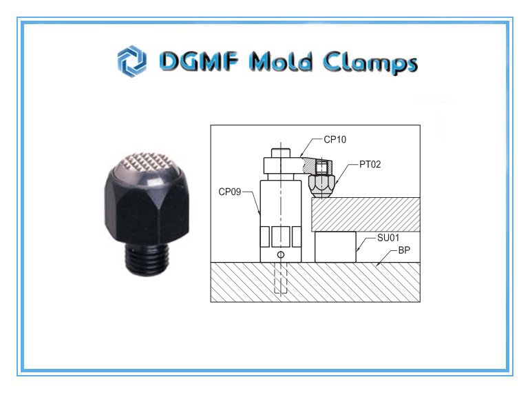 DGMF Mold Clamps Co., Ltd - PT02 Serrated Ball End Bolt Installation