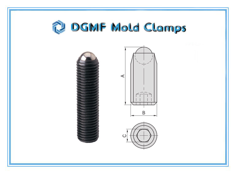 DGMF Mold Clamps Co., Ltd - PT16A Round-End Swivel Clamping Screw Drawing