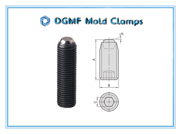 DGMF Mold Clamps Co., Ltd - PT16B Flat-End Swivel Clamping Screw Drawing