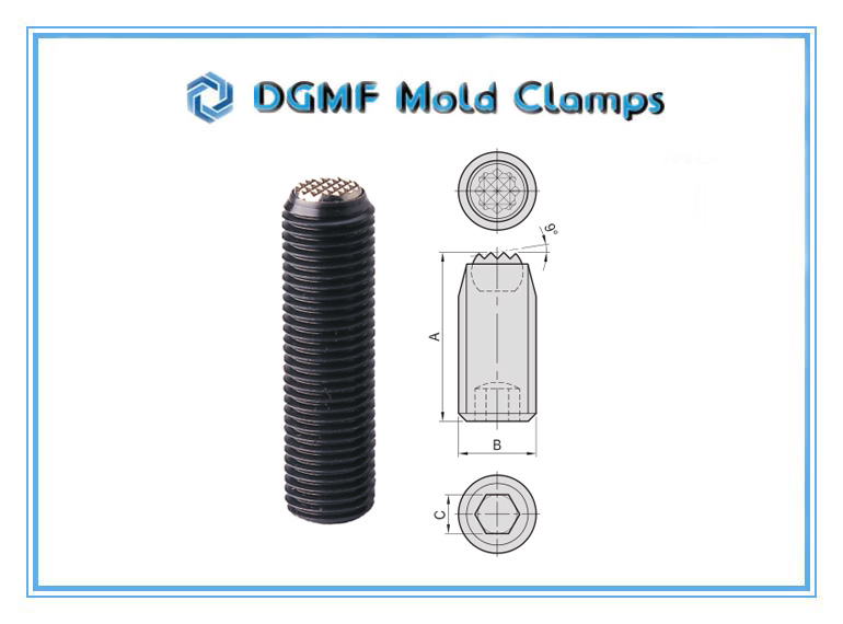 DGMF Mold Clamps Co., Ltd - PT16C Serrated-End Swivel Clamping Screw Drawing