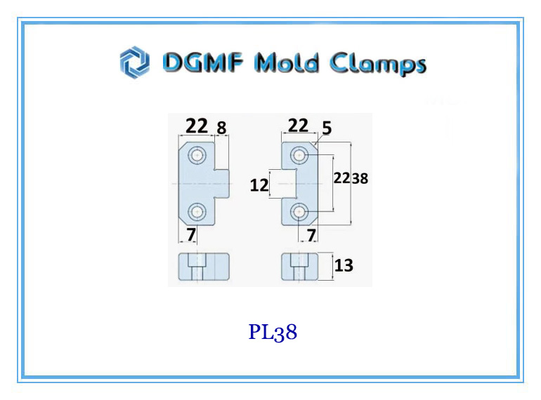 DGMF Mold Clamps Co., Ltd - Parting Line Positioning Component Side Lock PL38 Size