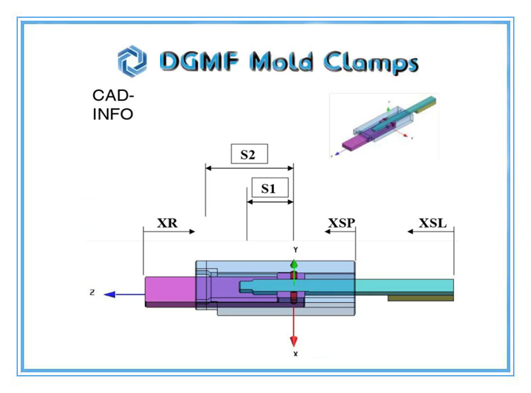 DGMF Mold Clamps Co., Ltd - Plastic Injection Mold Component z7 Latch Lock CAD Info