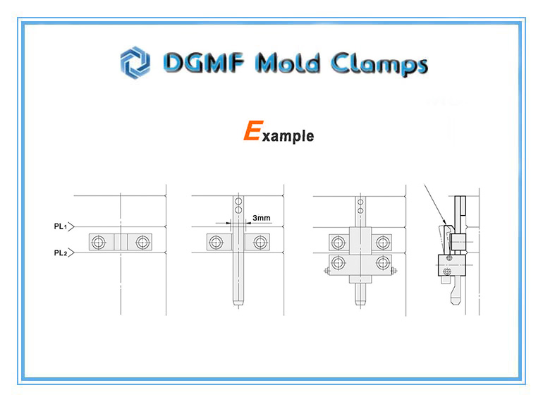 DGMF Mold Clamps Co., Ltd - Plastic Mold Component TYPE-S TYPE-F Latch Lock Unit Usage Example