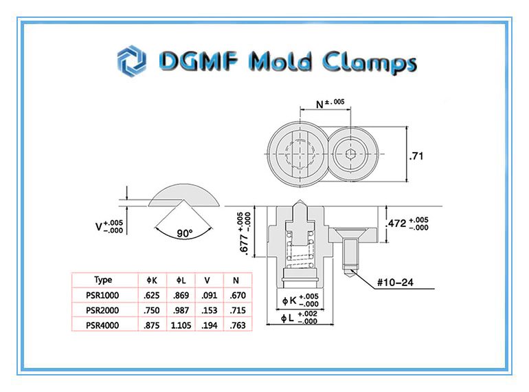 DGMF Mold Clamps Co., Ltd - Plastic Mold Components PSR Plastic Slide Retainer Installation