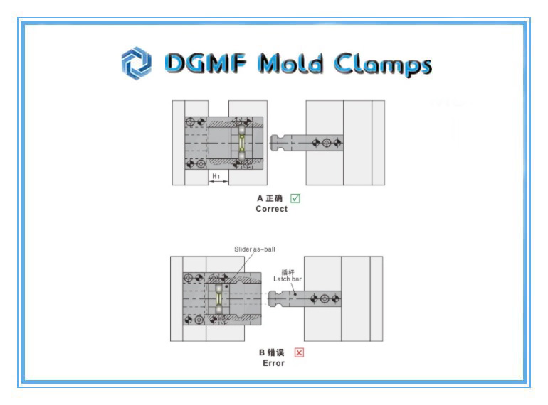 DGMF Mold Clamps Co., Ltd - Plastic Mold Latch Device Z174 Installation Guideline