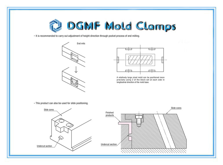 DGMF Mold Clamps Co., Ltd - Side Installation Type TSSB Series Oil Groove Type Positioning Block Sets Installation Example