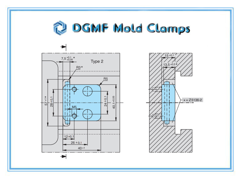 DGMF Mold Clamps Co., Ltd - Slide Holding Device Z5135 Z5136 Type 2 Installation