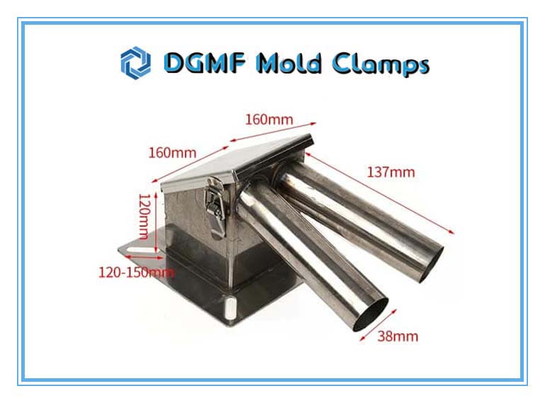 DGMF Mold Clamps Co., Ltd - Stainless Steel Material 38 MM Dual-Tubes Suction Boxe For Hopper Dryer Size