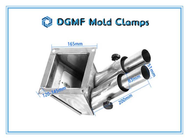 DGMF Mold Clamps Co., Ltd - Stainless Steel Material 51 MM Dual-Tubes Suction Box For Hopper Dryer Size