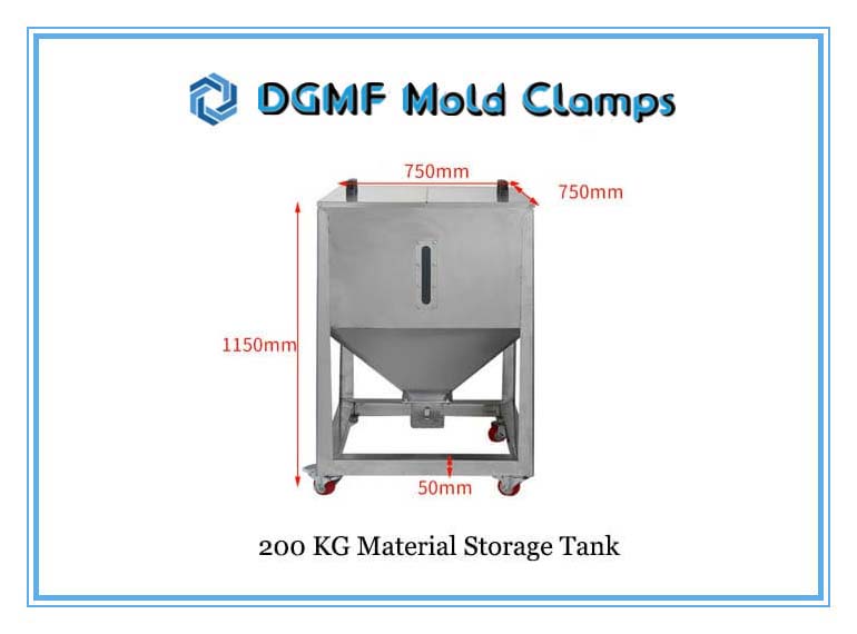 DGMF Mold Clamps Co., Ltd - Stainless Steel Material Storage Tank for 200 KG Hopper Dryer Injection Molding