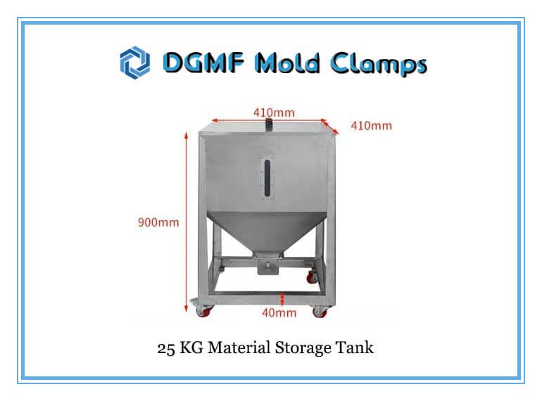 DGMF Mold Clamps Co., Ltd - Stainless Steel Material Storage Tank for 25 KG Hopper Dryer Injection Molding