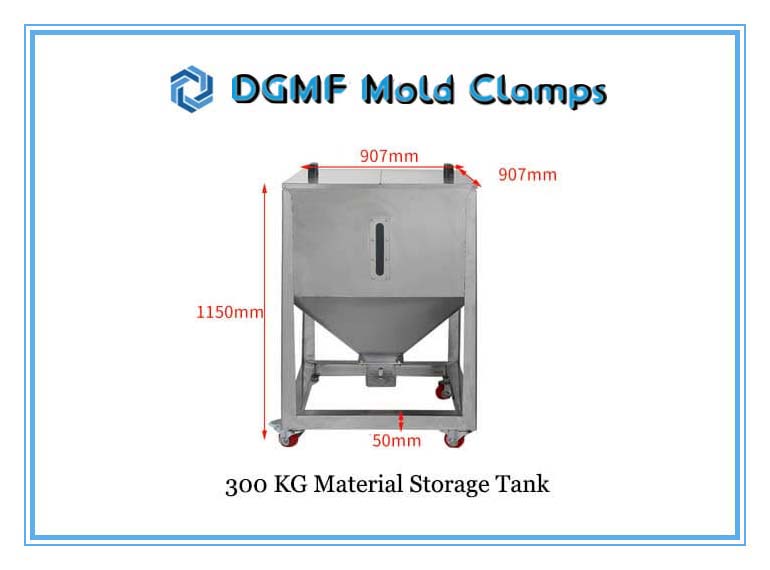 DGMF Mold Clamps Co., Ltd - Stainless Steel Material Storage Tank for 300 KG Hopper Dryer Injection Molding