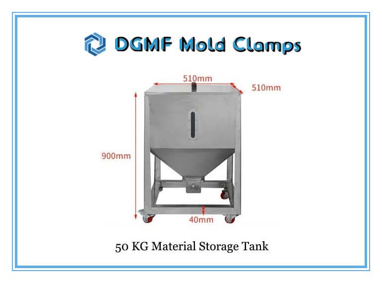 DGMF Mold Clamps Co., Ltd - Stainless Steel Material Storage Tank for 50 KG Hopper Dryer Injection Molding