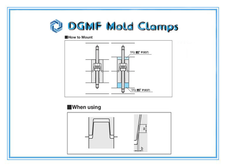 DGMF Mold Clamps Co., Ltd - TPVX Round Taper Interlock Pin Bushing PL Installation Type Tapered Pin Set Installation