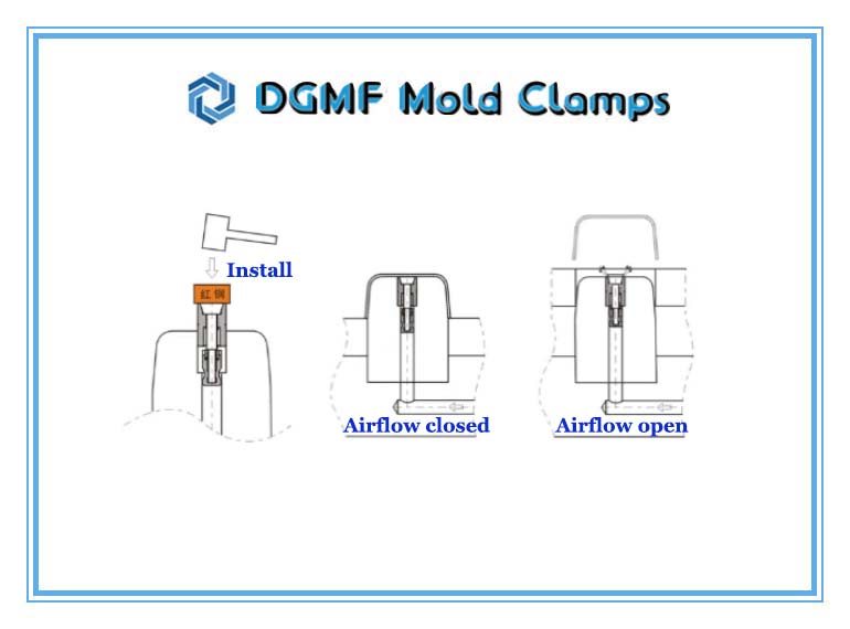 DGMF Mold Clamps Co., Ltd - VA01-02-03 DGMF Air Poppets Installation