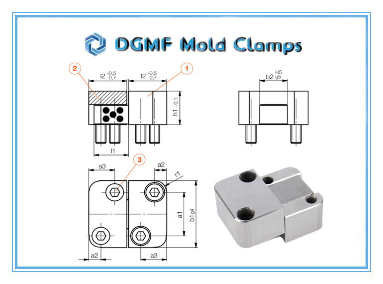 DGMF Mold Clamps Co., Ltd - Z0717 Rectangular Guide Unit Drawing