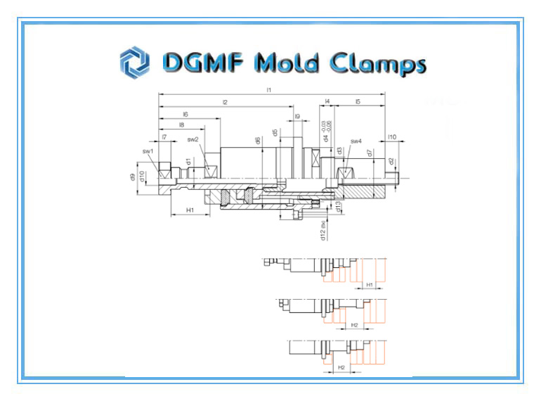 DGMF Mold Clamps Co., Ltd - Z1692 Two-stage Ejector Drawing