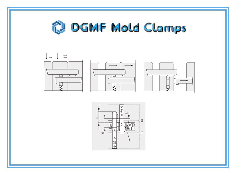 DGMF Mold Clamps Co., Ltd - Z170 Z171 Plastic Mold Latch Lock Devices Use Example