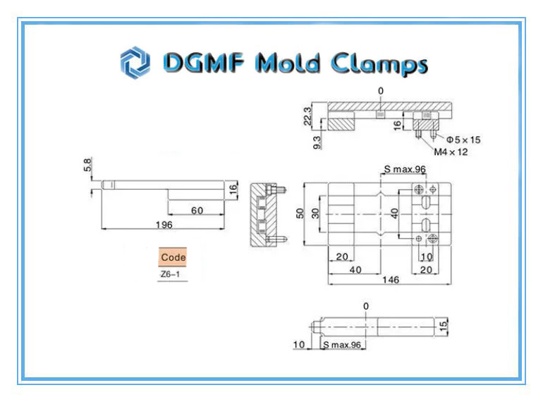 DGMF Mold Clamps Co., Ltd - Z6-1 Plastic Injection Mold Latch Lock Drawing